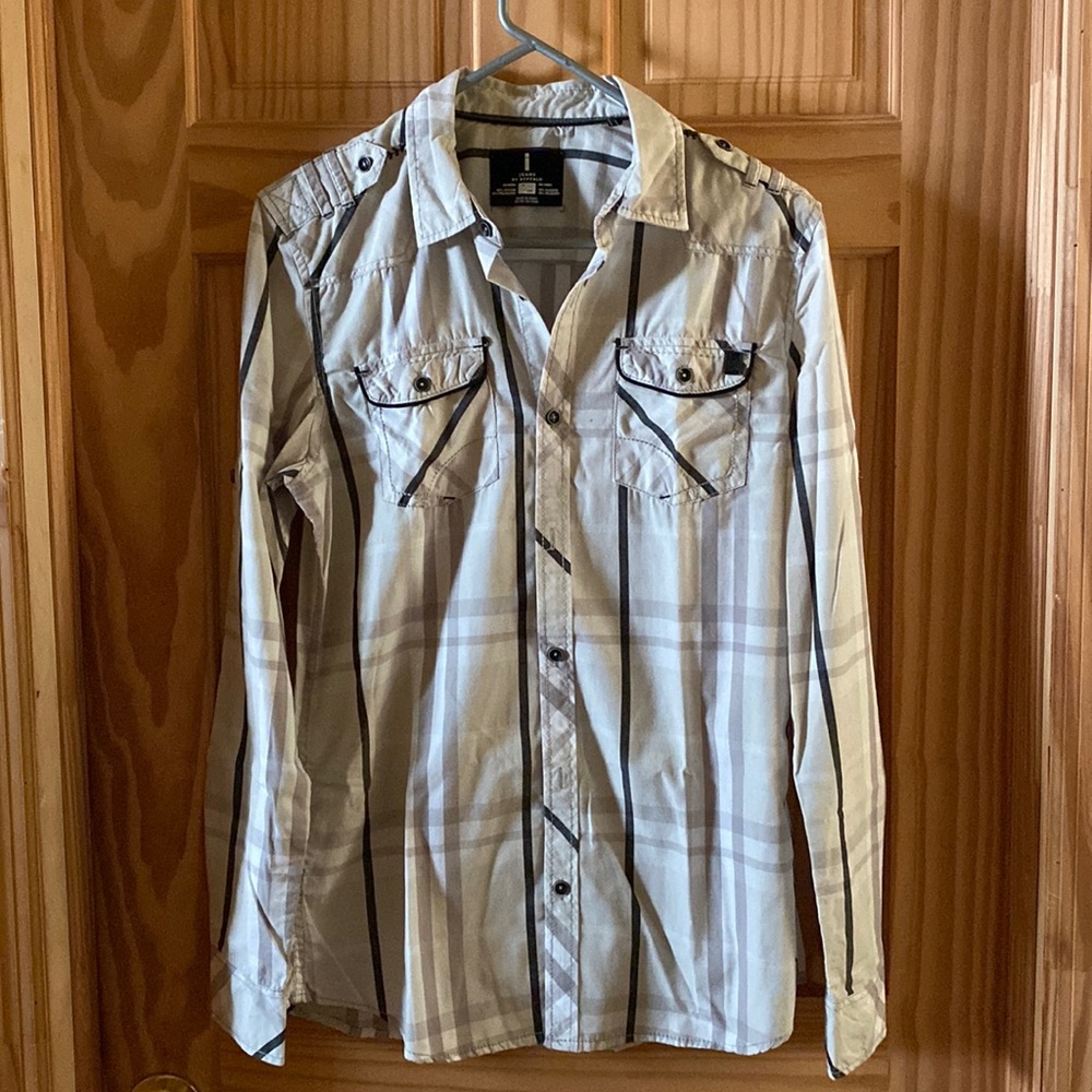i jeans by Buffalo button down plaid shirt (S)